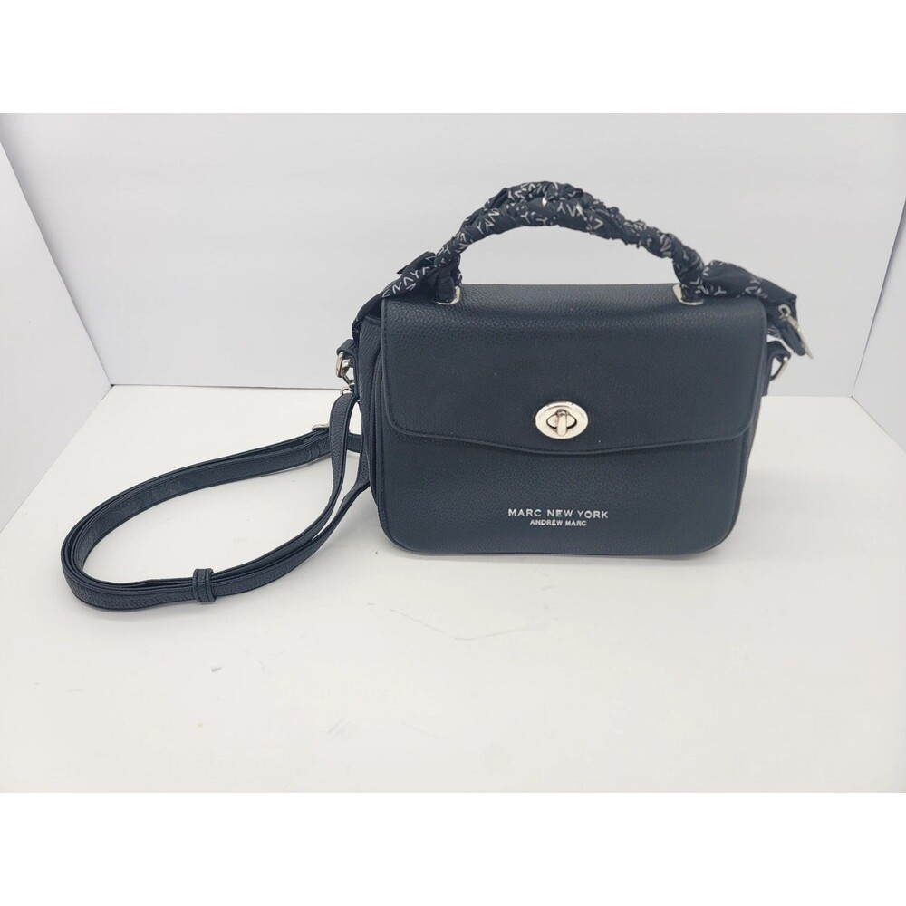 Marc New York Womens's Purse Black Andrew Marc Faux Leather Adjustable Strap
